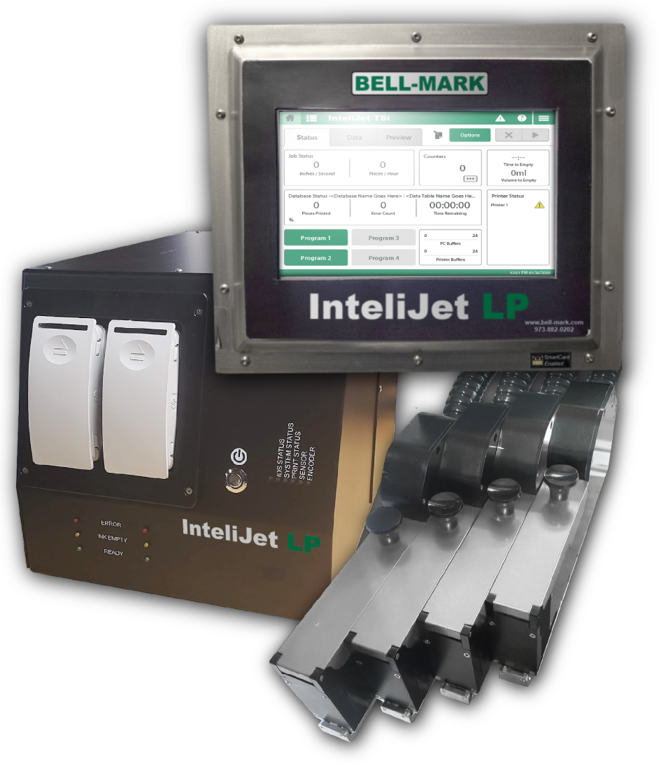 InteliJet LP HMI & Druckcontroller mit integriertem Tintensystem